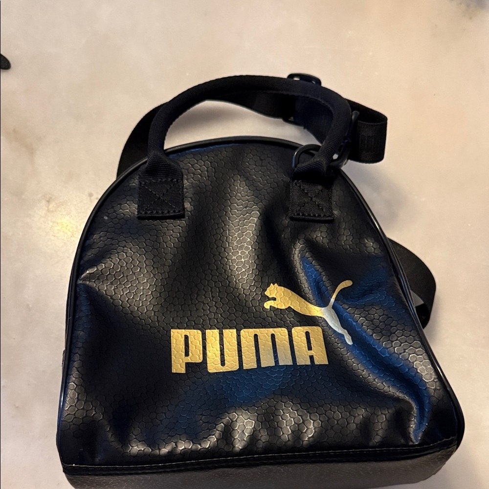 Puma Black and Gold Crossbody Bag